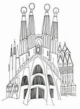 Sagrada Familia Para Colorir La Coloring Pages Destinos Template sketch template