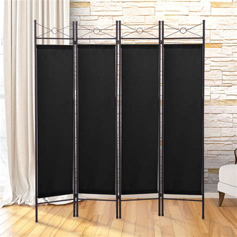 veryke room divider screen ft metal frame  panel folding privacy screens  home office