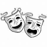 Masque Drame Maska Masques Teatralna Maski Croquis Comedy Dramatu Szkic Grafika Teatralne Tragedy Masken Lhfgraphics Théâtre 1398 Esquisse Dramatiques Vectorielle sketch template