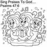 Coloring Pages Christmas God Church School Sunday Sing Children Penguin Lords Prayer Crafts Obey Psalms Praise Card Lord Parents Praises sketch template