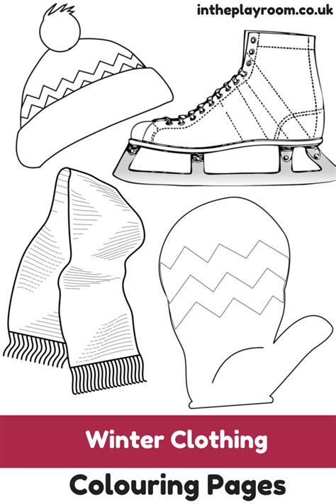 winter clothing colouring pages   playroom