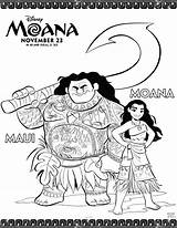 Coloring Moana Pages Printables sketch template