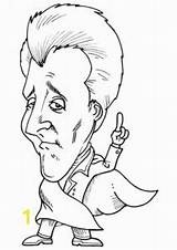 Ronald Reagan Caricature Coloriage Divyajanani sketch template
