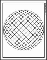 Sphere Coloring Pages Shape Rolling Grid Designlooter Spheres Color 42kb sketch template