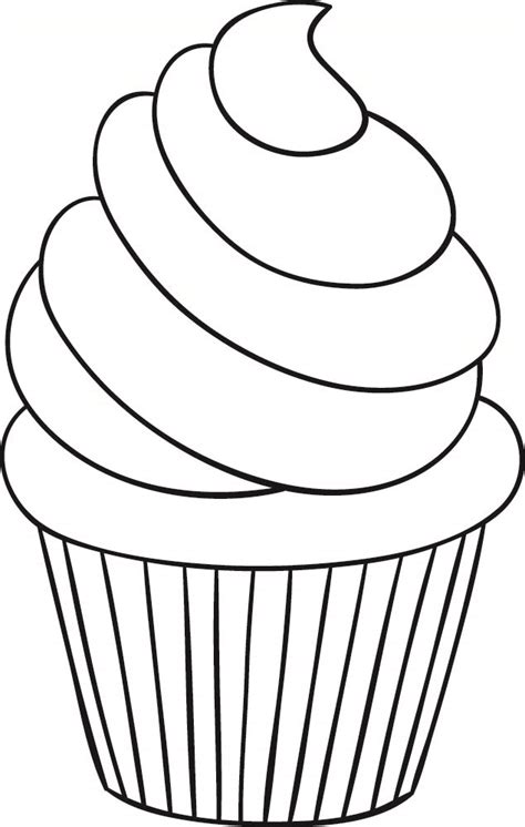 cupcake coloring template  pattern coloring pages