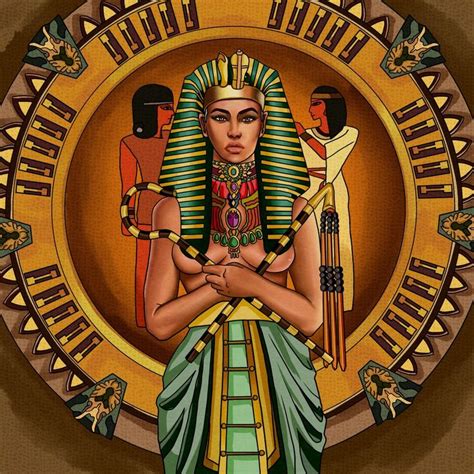 An Egyptian Woman With Her Hands Folded In Front Of Her Chest And Two