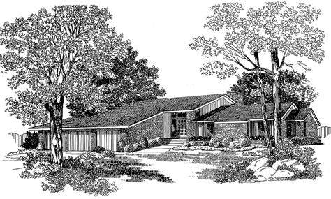 multi level contemporary ranch house plan  architectural designs house plans