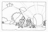 Risen Resurrezione Tomb Pasqua 부활 Resurrection 색칠 공부 예수님 Coloriages Eklablog Blogmamma 색칠하기 Coniglietti Uova Pulcini Coloringhome sketch template