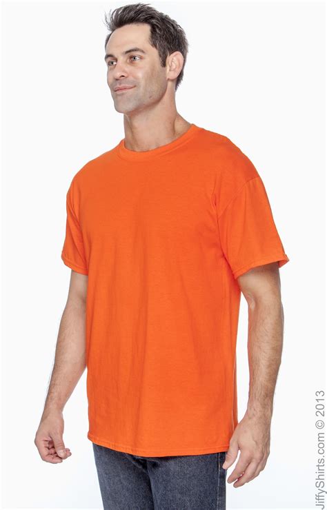 gildan  orange adult heavy cotton  oz  shirt