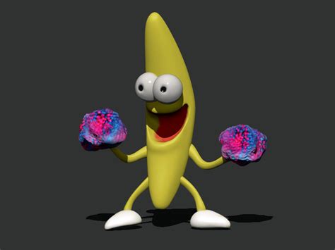 dancing banana  print model cgtrader