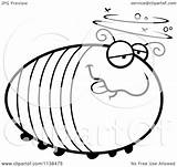 Grub Drunk Outlined Chubby Coloring Clipart Cartoon Cory Thoman Vector Template sketch template