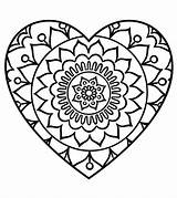 Mandala Heart Pages sketch template