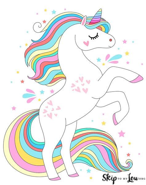 coloring pages rainbow unicorn unicorn coloring page  printable