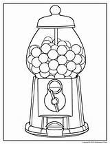 Coloring Pages Machine Gumball Gum Senior Bubble Adults Machines Elderly Print Downloadable Printable Easy Lollipop Simple Drawing Color Blaze Carolina sketch template