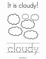 Cloudy Writing Twistynoodle Twisty Rainy Stormy sketch template