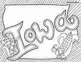 Coloring Pages Iowa Sketchite Football sketch template