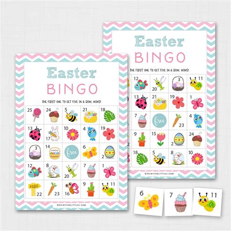 easter printable bingo cards