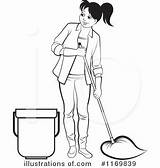 Mop Bucket Mopping Custodial Perera Lal sketch template