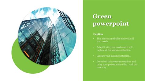 customized green powerpoint   template