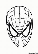 Spiderman Superheroes Maske sketch template