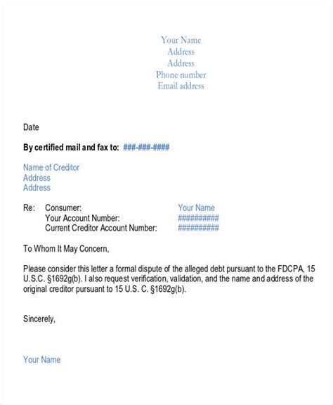 collection letter examples  google docs ms word pages