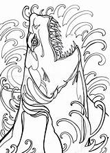 Megalodon Coloring Shark Pages Getdrawings sketch template
