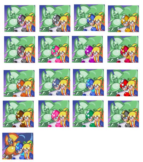 Megaman Roll And King Color Variations Sprites By