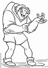 Dame Notre Quasimodo Hunchback Coloring Pages Disney Bird Printable Kids Sheets Cartoon Color Palm His Colouring Book Sheet Drawing Bossu sketch template