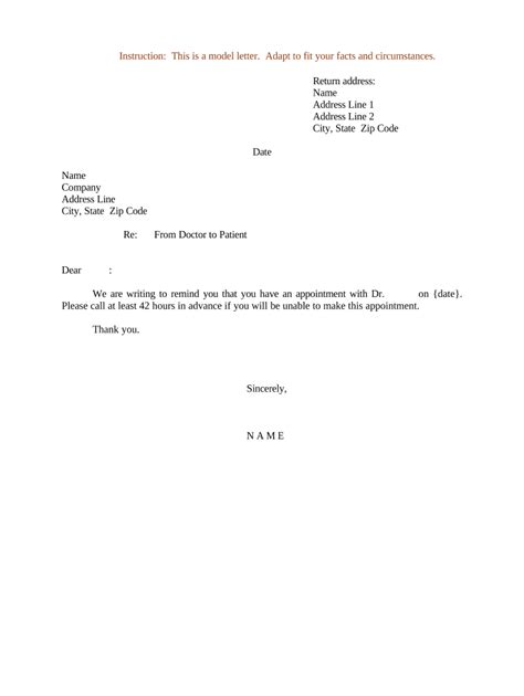 sample letter   doctor  patient  template pdffiller
