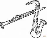 Clarinet Kolorowanka Saxofone Saksofon Instrumenty Saxofones Saxophone Kleurplaat Saxophones Dęte Kolorowanki Klarinet Clarinete Klarnet Supercoloring Stampare Saksofony Dwa Fagot Kleurplaten sketch template