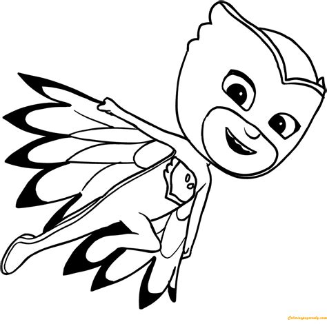 owlette pj mask coloring page  coloring pages