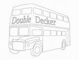 Decker Double Coloring Buses Trucks sketch template
