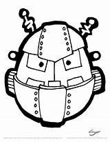 Robot Masks Face Drawing Halloween Print Faces Getdrawings sketch template