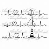 Maritim Heartbeat Plotterdatei Heutige Aufrufe sketch template