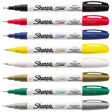 pack extra fine point assorted ink sharpie oil based paint markers
