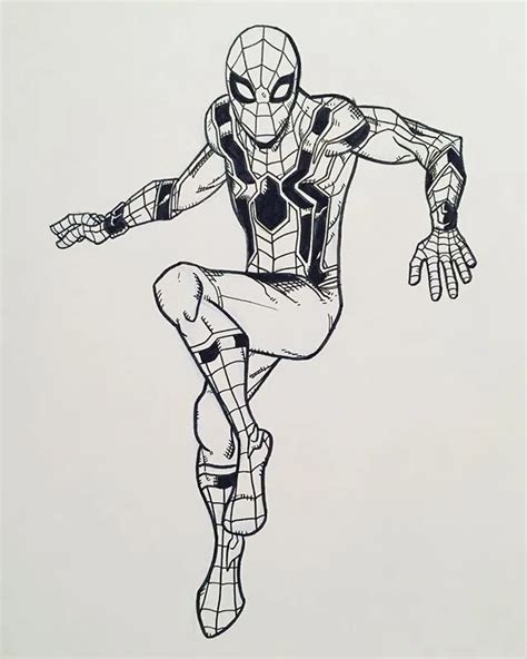 iron spider coloring pages infinity war information