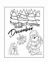 Coloring December Pages Rocks Winter Season sketch template