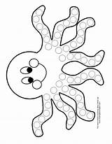 Letter Dot Octopus Do Pages Coloring Activities Crafts Preschool Ocean Discover Letters Worksheets sketch template