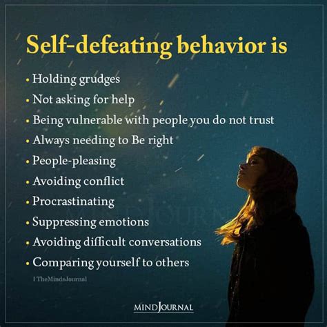 defeating behaviors