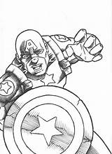 Captain America Coloring Pages Printable Kids Avenger Color American First Soldier Sketch Print Sheets Avengers Superhero Heroes Face Mightiest Super sketch template