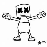 Marshmello Wonder Coloriages sketch template