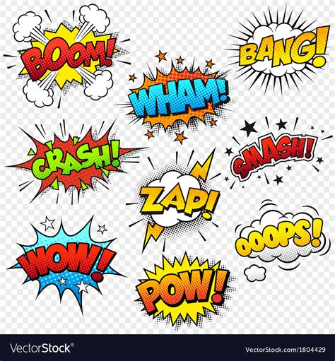 comic sound effects royalty free vector image vectorstock