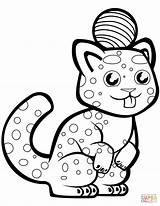 Cheetah Colorare Disegni Monos Carino Pelota Kawaii Gatto Testa Palla sketch template