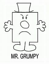 Mr Grumpy Pages Coloring Little Miss Mad Men Template sketch template