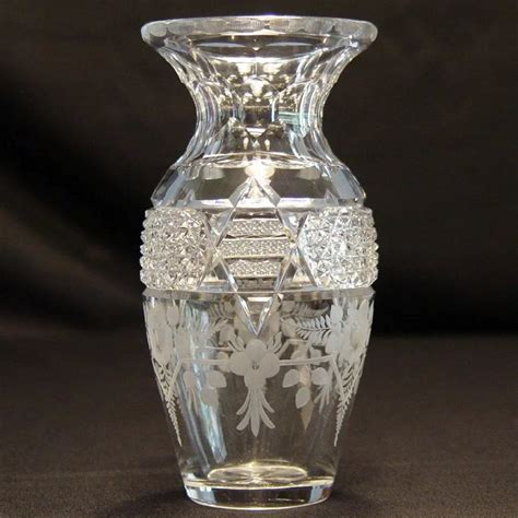 American Brilliant Period Cut Glass Vase N Levy Collectibles Ruby Lane