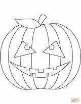 Pumpkin Coloring Scary Pages Face Halloween Printable Drawing Lantern Jack Color Supercoloring Sheet Categories sketch template