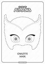 Pj Owlette Masks Coloring Printable Whatsapp Tweet Email sketch template
