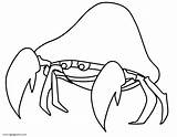Crab Hermit Coloring4free Monsters sketch template