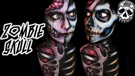 Face And Body Paint Glam Pop Art Zombie And Skull