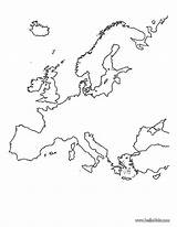 Europe Coloring Continent Map Template sketch template